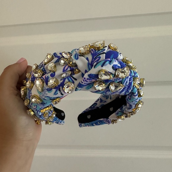 Lele Sadoughi x Lilly Pulitzer Crystal Knotted Headband NWT - Picture 7 of 7